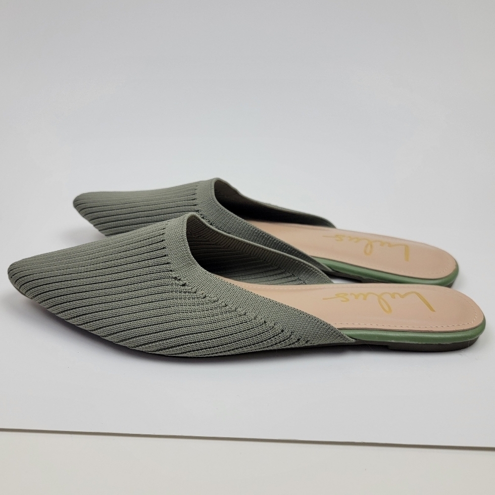 Lulu's Jeaney Ribbed Knit Pointed Toe Mule - 8.5 - Picture 6 of 12